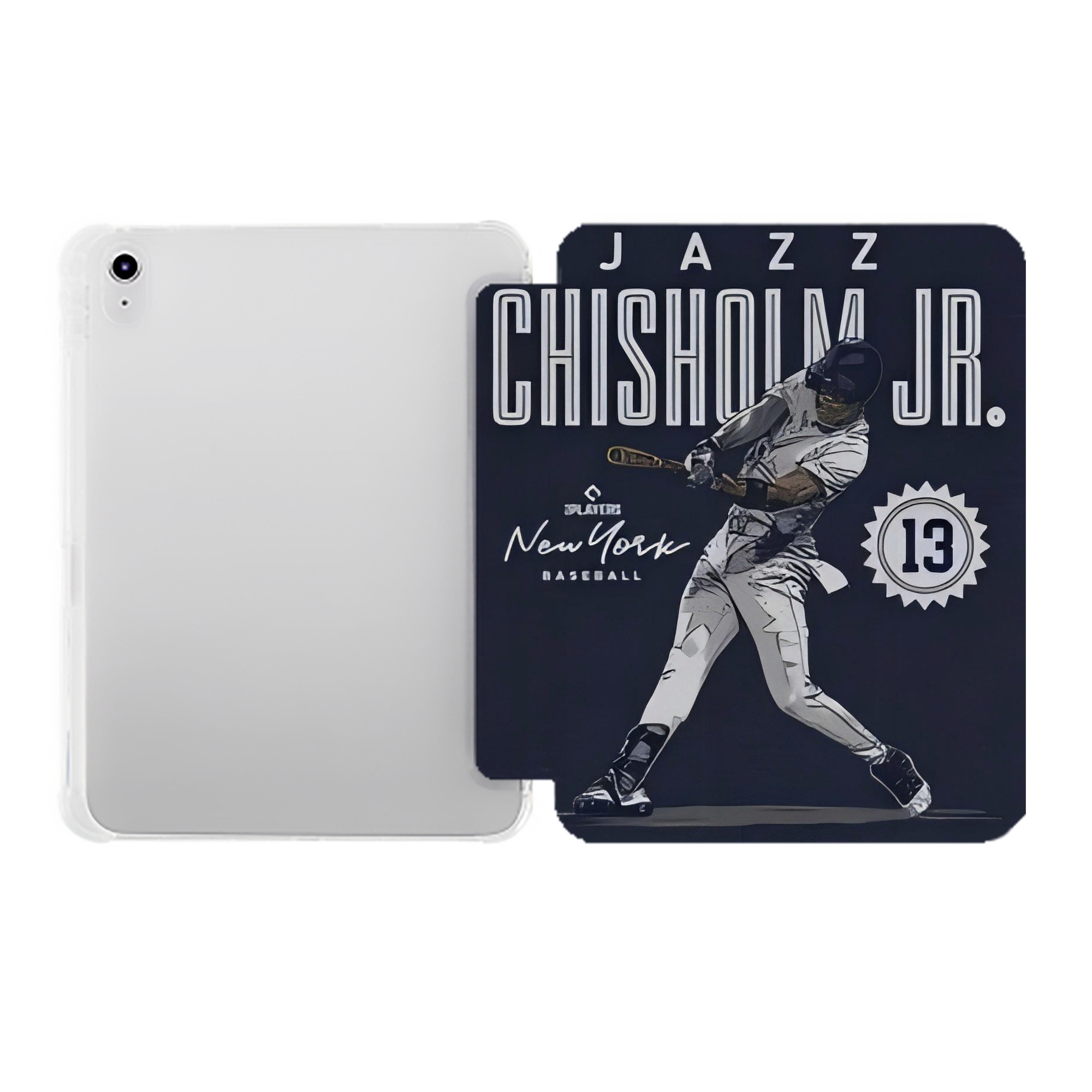 Jazz Chisholm Jr. 60 Premium Tri-Fold PU Leather & Silicone IPad Case With Pencil Slot – Fits 9.5,10.5,10.9 – Adjustable Stand, Slim, Protective